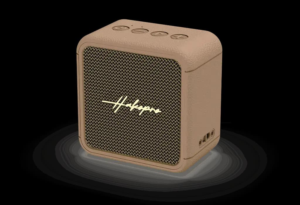 Безжичен спийкър за мобилни устройства с Bluetooth и 3.5 mm изход - HakoPro H710 Mini Bass 15W 1800 mAh Bluetooth Speaker (brown)