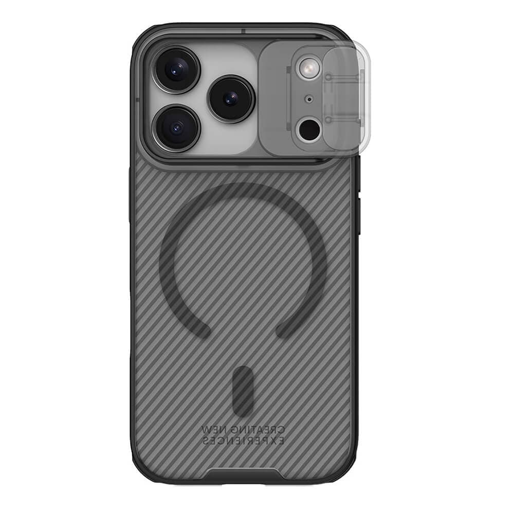 Хибриден удароустойчив кейс с MagSafe за iPhone 18 Pro, iPhone 17 Pro - Nillkin CamShield Pro MagSafe Case (transparent black)