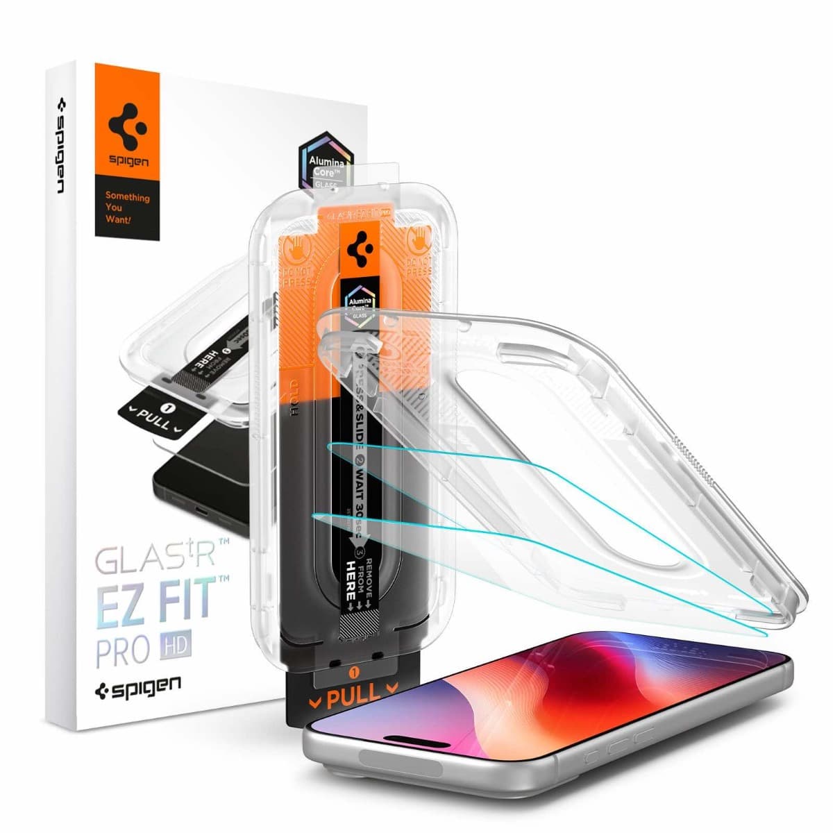 2 броя стъклени защитни покрития за дисплея на iPhone 18 Pro Max, iPhone 17 Pro Max, iPhone 16 Pro Max - Spigen Glass tR EZ Fit Pro HD 2 Pack