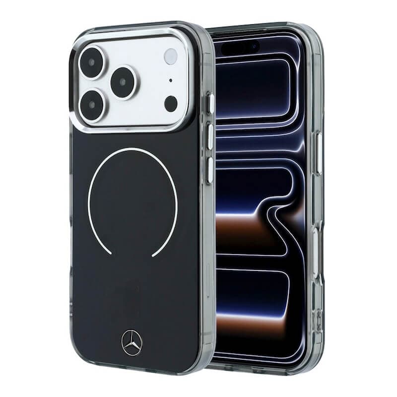 Дизайнерски хибриден кейс с MagSafe за iPhone 18 Pro Max - Mercedes PC TPU Double Layer MagSafe Case (black-anthracite)