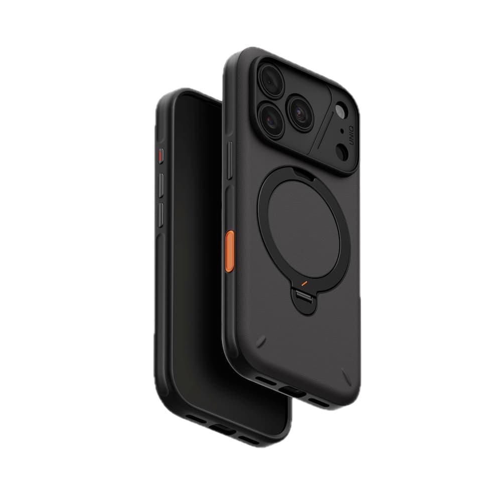 Хибриден удароустойчив кейс с MagSafe за iPhone 18 Pro, iPhone 17 Pro - Uniq Elix 360 Kickstand MagSafe Case (grey)