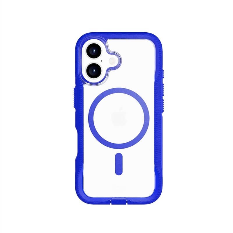 Удароустойчив хибриден кейс с Magsafe за iPhone 16 - Tech21 EvoPro Magsafe Case (clear-blue)