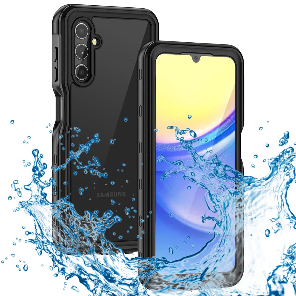 Ударо и водоустойчив кейс за Samsung Galaxy A15 4G, Galaxy A15 5G (черен) - Techsuit ShellBox IP68 Waterproof Case