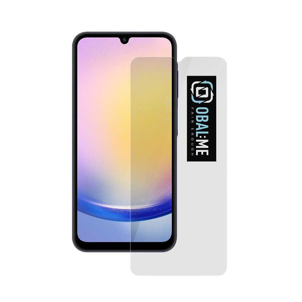 Калено стъклено защитно покритие за дисплея на Samsung Galaxy A25 5G - OBALME Tempered Glass Screen Protector 2.5D (прозрачен)