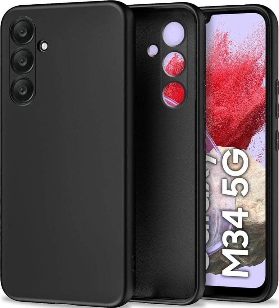 Силиконов (TPU) калъф за Samsung Galaxy M34 5G - Tech-Protect Icon TPU Case (черен)
