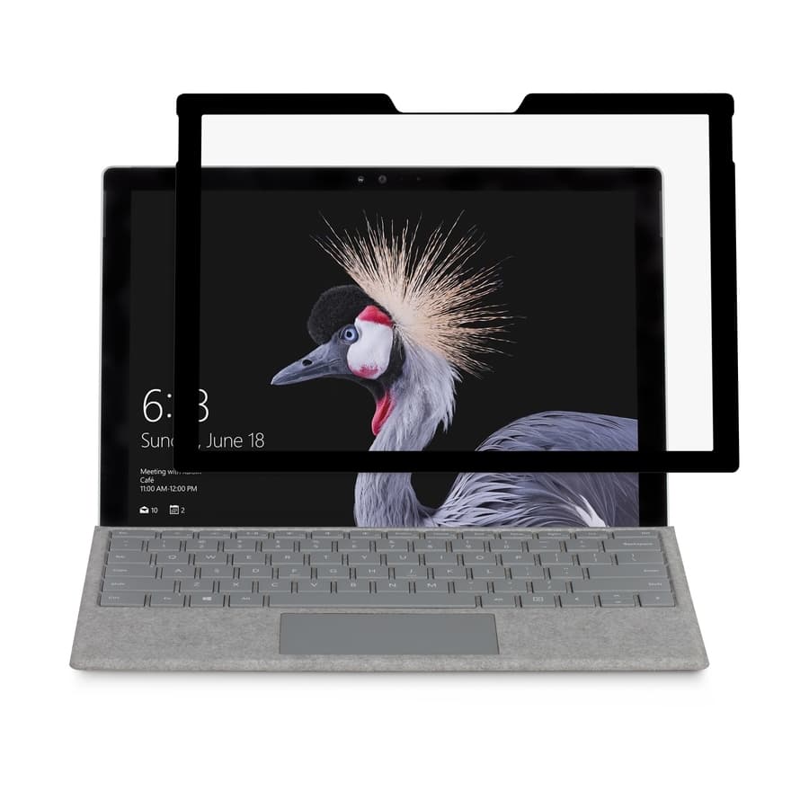 Защитно покритие с определен ъгъл на виждане за дисплея на Microsoft Surface Pro - Moshi Umbra Privacy Screen Protector (черен-прозрачен)