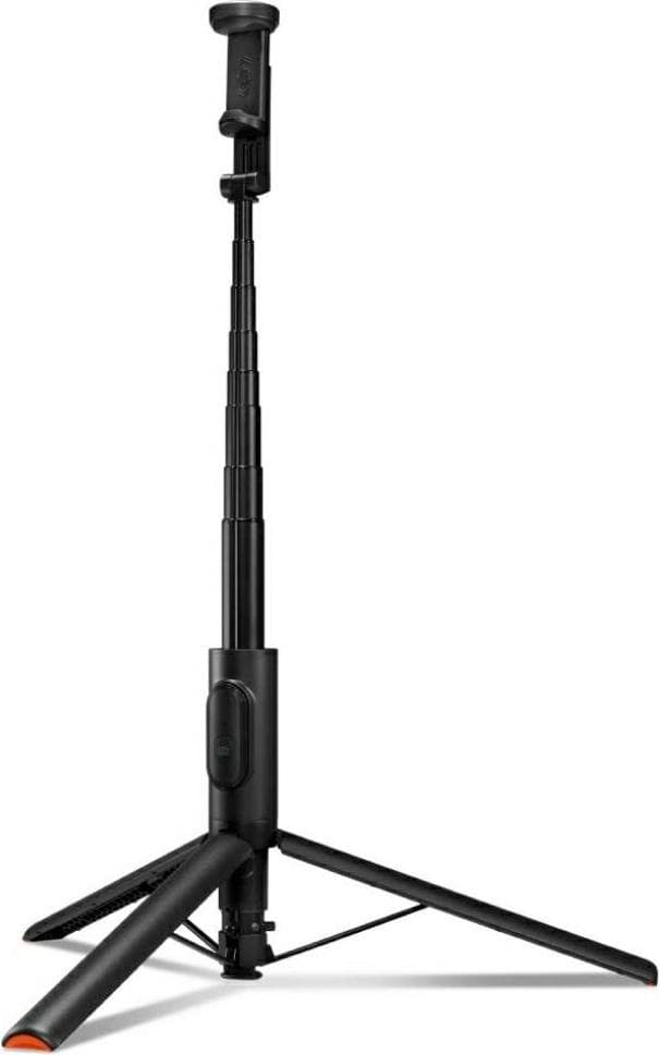 Разтегаем безжичен селфи стик и трипод за мобилни телефони - Spigen S541W Automatic Open Selfie Stick Bluetooth Monopod with Tripod (черен)