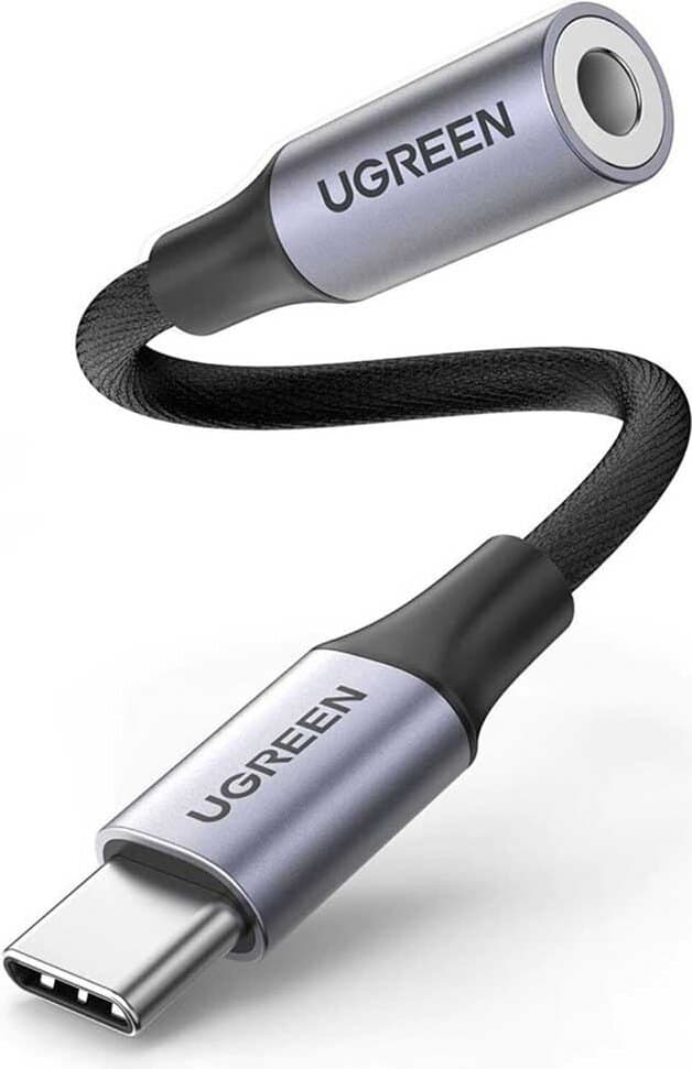 КАБЕЛ АДАПТЕР USB-C/3.5мм АУДИО 10СМ UGREEN - ЧЕРЕН