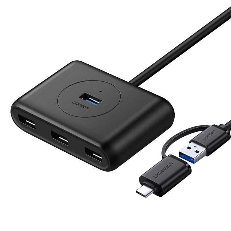 ХЪБ 4xUSB3.0 A, OTG, USB A /USB-C CR113 UGREEN