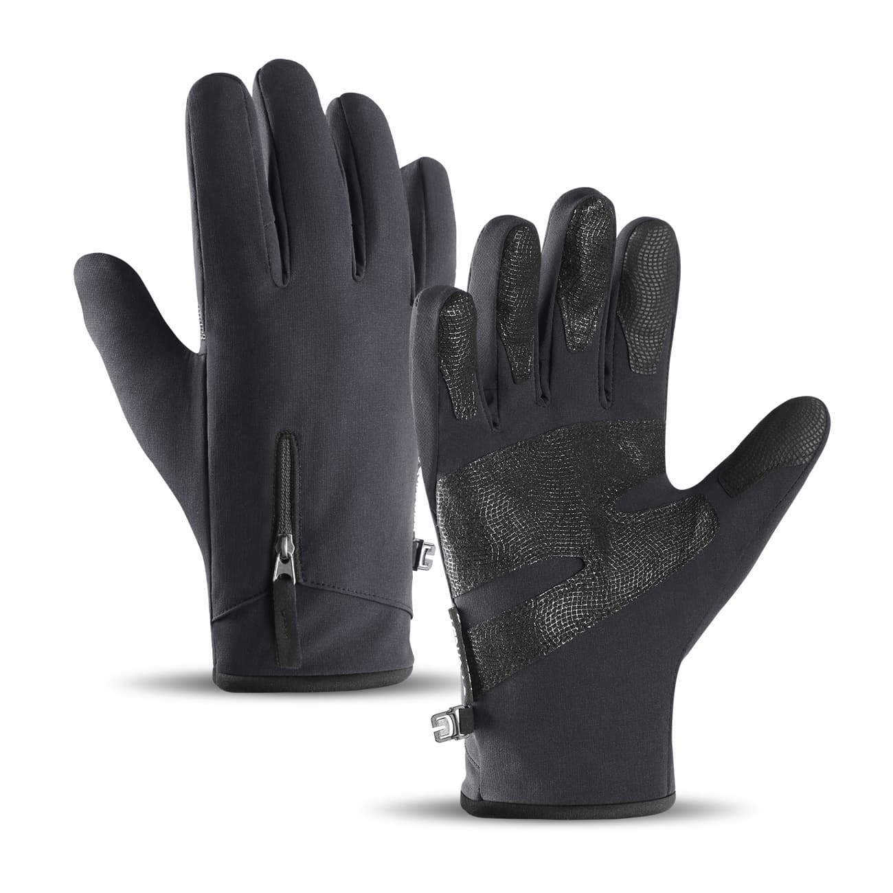 Зимни ръкавици за тъч екрани - HR Anti-Slip Winter Sport Gloves M (черен)