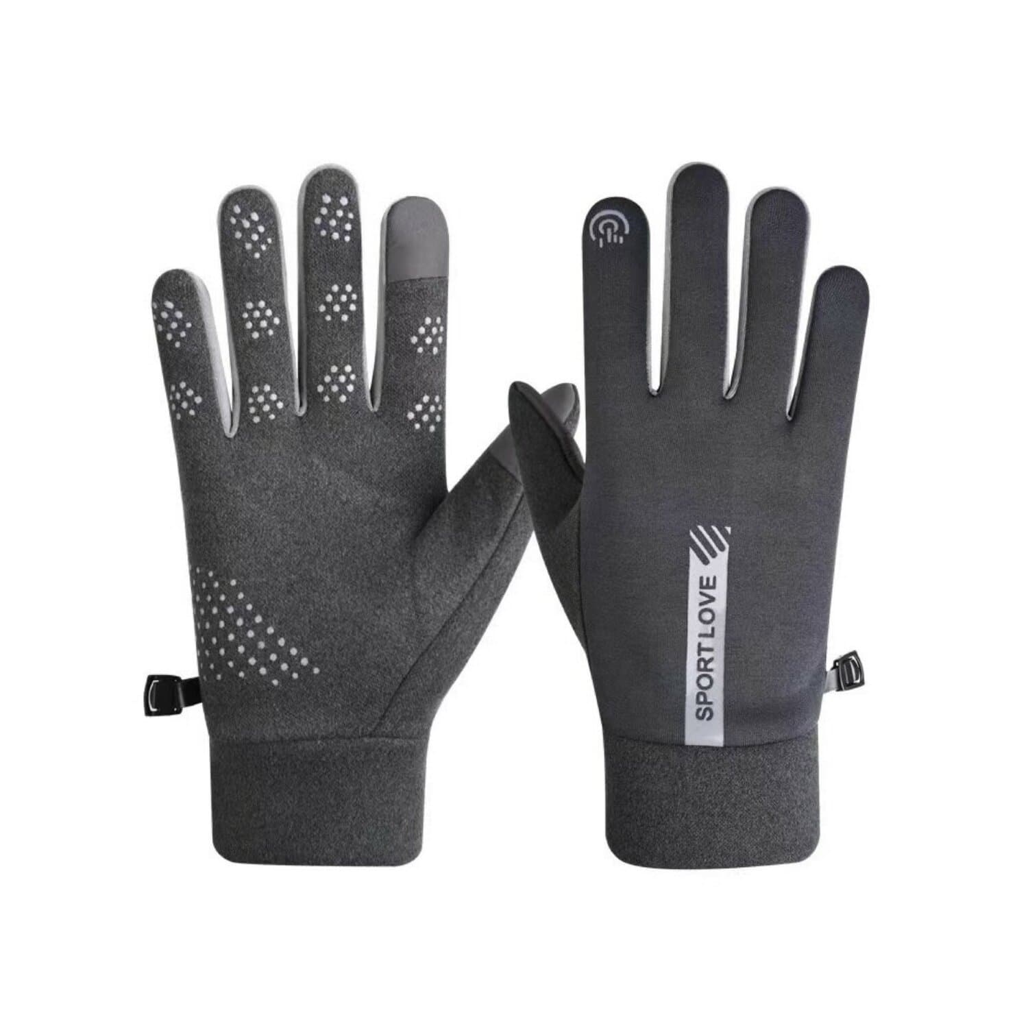 Зимни ръкавици за тъч екрани - HR SportLove Men Windproof Touchscreen Gloves (сив)