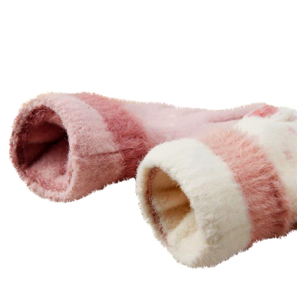 Плетени зимни ръкавици за тъч екрани - HR Women Braided Gloves (бял)