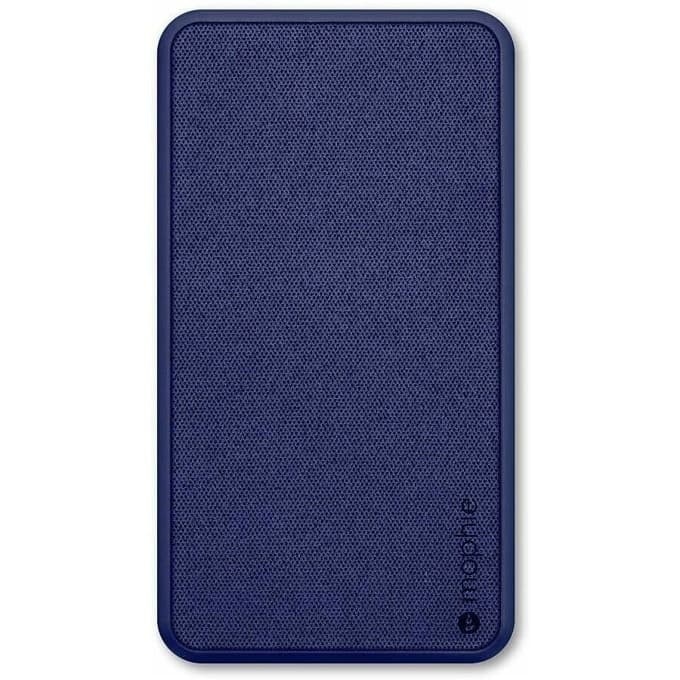 Външна батерия с вграден Lightning кабел и USB-A изход за мобилни устройства - Mophie Powerstation Plus XL 10000 mAh Power Bank (тъмносин)