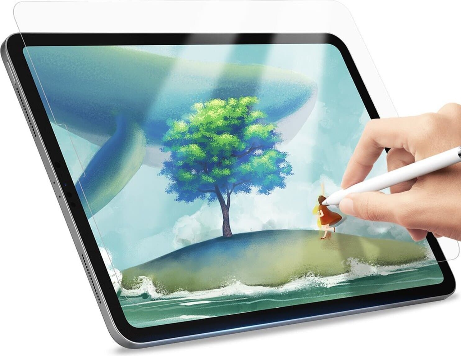 Качествено защитно покритие (подходящо за рисуване) за дисплея на iPad Pro 12.9 M1 (2021), iPad Pro 12.9 (2020), iPad Pro 12.9 (2018) - Dux Ducis Paperfeel Screen Protector (матово)