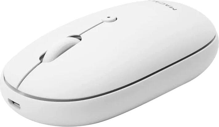 Презареждаема безжична блутут мишка за PC и Mac (бял) - Macally Rechargeable Bluetooth Optical Mouse