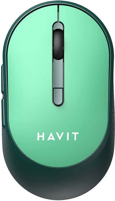 Ергономична безжична мишка (за Mac и PC) - Havit 2.4Ghz Wireless Mouse MS78GT (зелен)