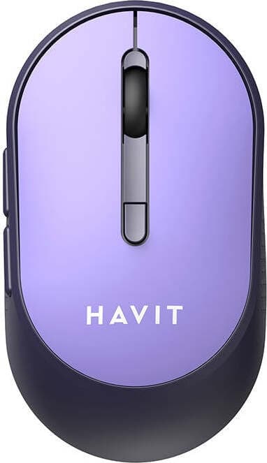 Ергономична безжична мишка (за Mac и PC) - Havit 2.4Ghz Wireless Mouse MS78GT (лилав)