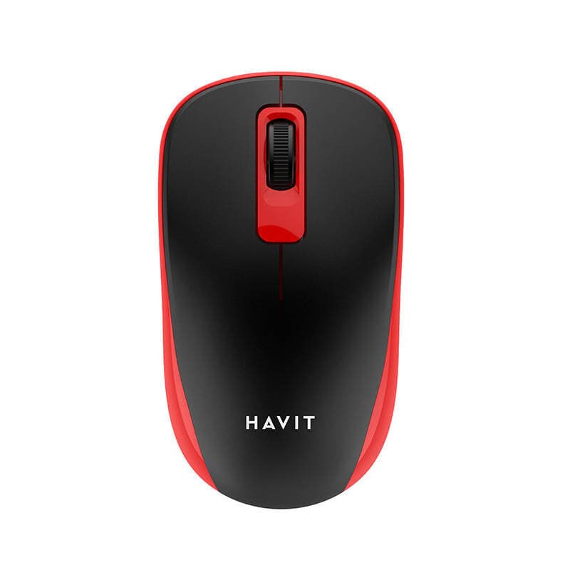 Ергономична безжична мишка (за Mac и PC) - Havit 2.4Ghz Wireless Mouse MS626GT (черен-червен)