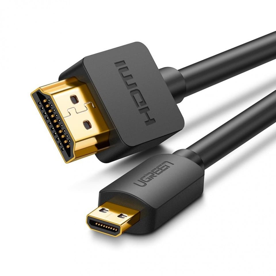 HDMI към microHDMI кабел 2.0v 4K 60Hz (100 см) - Ugreen HDMI to micro HDMI cable (черен)