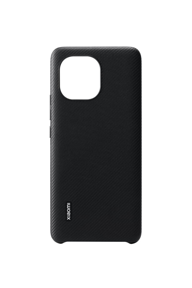 Оригинален поликарбонатов кейс с кожено покритие за Xiaomi Mi 11 - Xiaomi Rugged Vegan Leather Case (черен)
