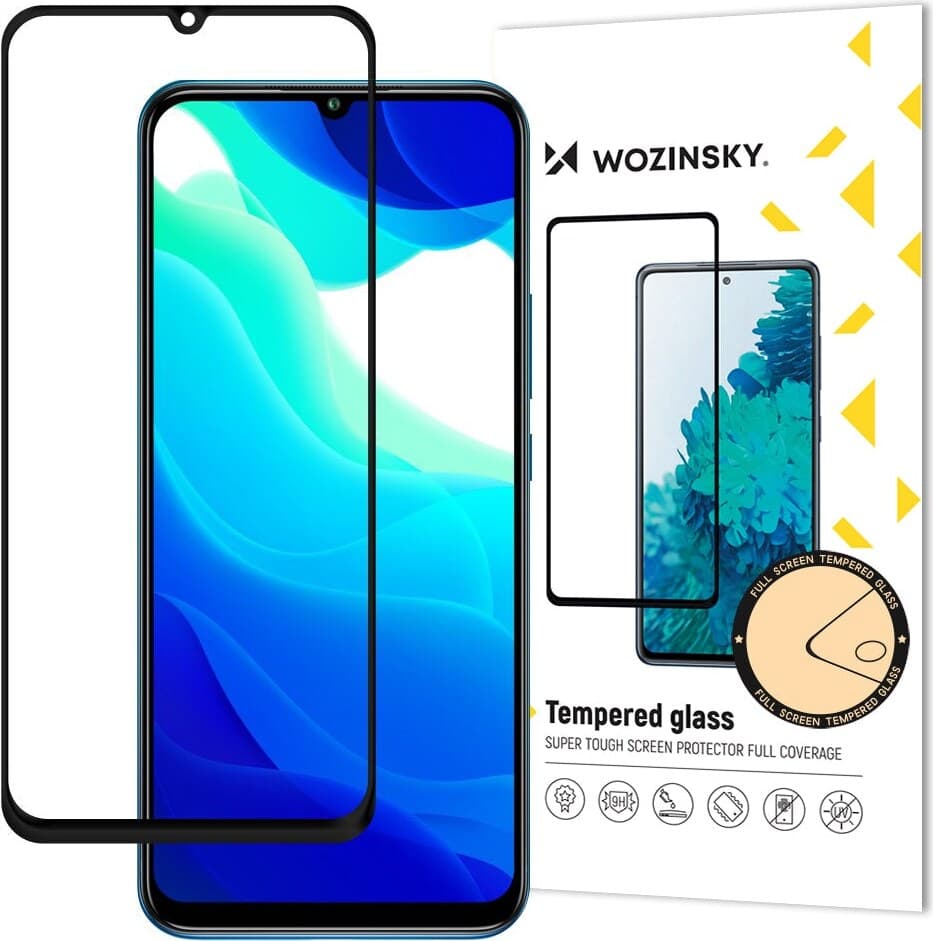 Калено стъклено защитно покритие за дисплея на Xiaomi Mi 10T Lite - Wozinsky Full Glue 3D Tempered Glass (черен-прозрачен)