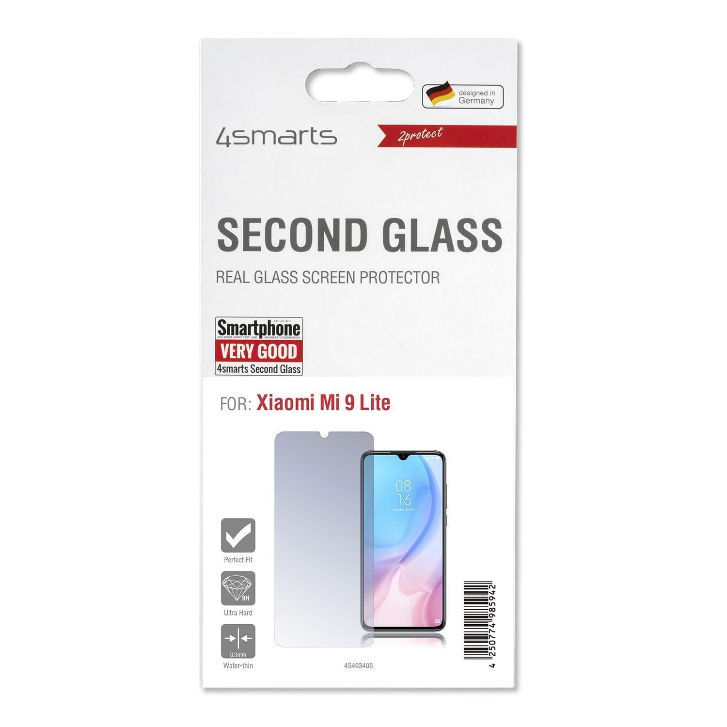 Калено стъклено защитно покритие за дисплея на Xiaomi Mi 9T Lite - 4smarts Second Glass 2D Limited Cover (прозрачен)
