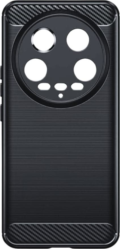 Тънък силиконов (TPU) калъф за Xiaomi 14 Ultra (черен) - Techsuit Carbon Silicone Case