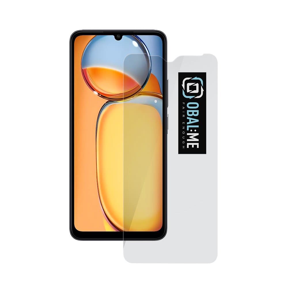 Калено стъклено защитно покритие за дисплея на Xiaomi Redmi 13C, Xiaomi Poco C65 - OBALME Tempered Glass Screen Protector 2.5D (прозрачен)