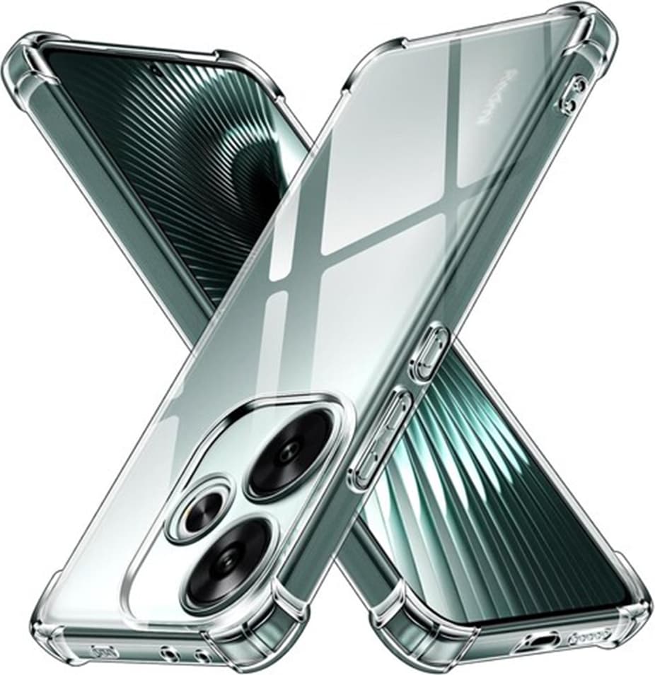 Удароустойчив силиконов (TPU) калъф за Xiaomi Redmi 13, Poco M6 4G (прозрачен) - Techsuit Shockproof Clear Silicone Case