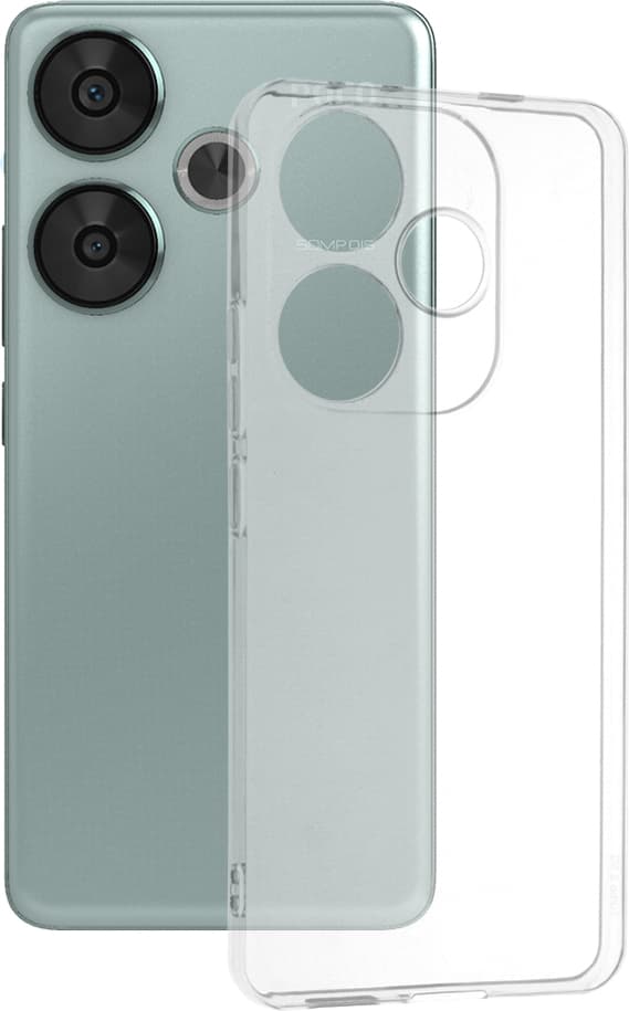 Силиконов (TPU) калъф за Xiaomi Poco F6 (прозрачен) - Techsuit Clear Silicone Case