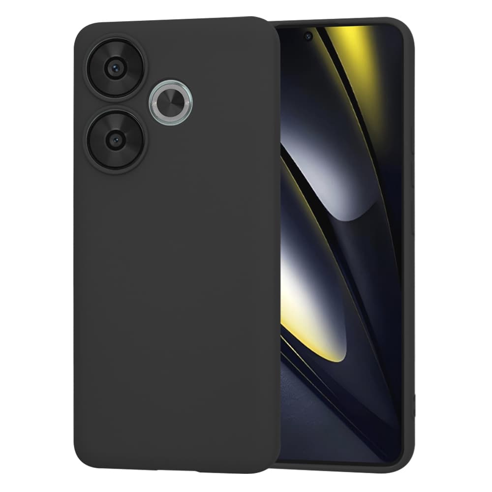 Силиконов (TPU) калъф за Xiaomi Poco F6 - Techsuit SoftFlex Silicone Case (черен)