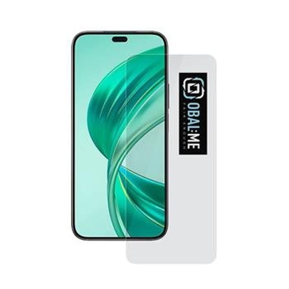 Обхващащо и ръбовете стъклено защитно покритие за дисплея на Honor 200 Lite, X8b, X8c - OBALME Tempered Glass Screen Protector 5D (черен-прозрачен)