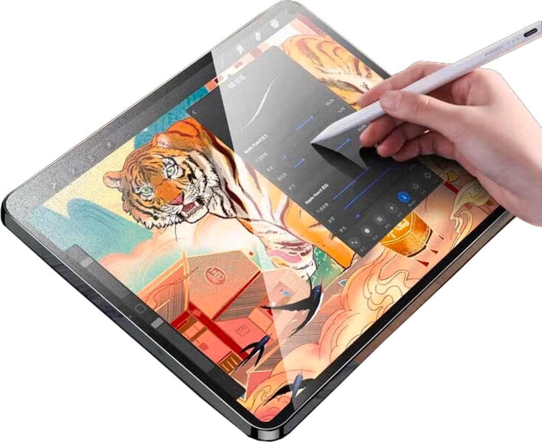 Качествено защитно покритие (подходящо за рисуване) за дисплея на iPad Air 5 (2022), iPad Air 4 (2020), iPad Pro 11 M2 (2022), iPad Pro 11 M1 (2021), iPad Pro 11 (2020), iPad Pro 11 (2018) - 4smarts Paperwrite Screen Protector (матово)