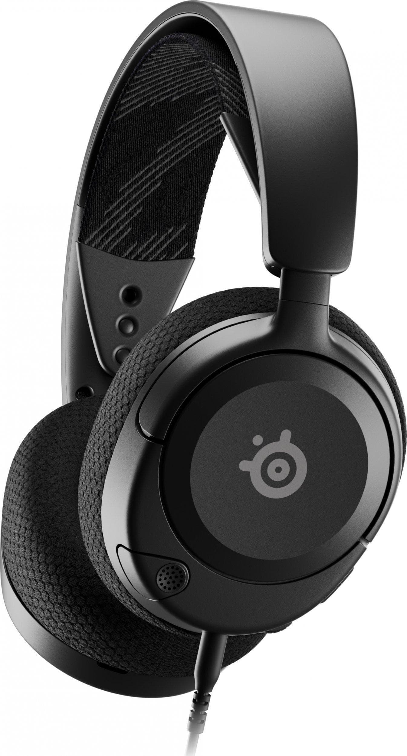 Слушалки SteelSeries Arctis Nova 1 Black, микрофон, гейминг, Active Noise Cancellation, 360° Spatial Audio, AirWeave мемори пяна, USB, еквалайзер Pro-Grade, черни