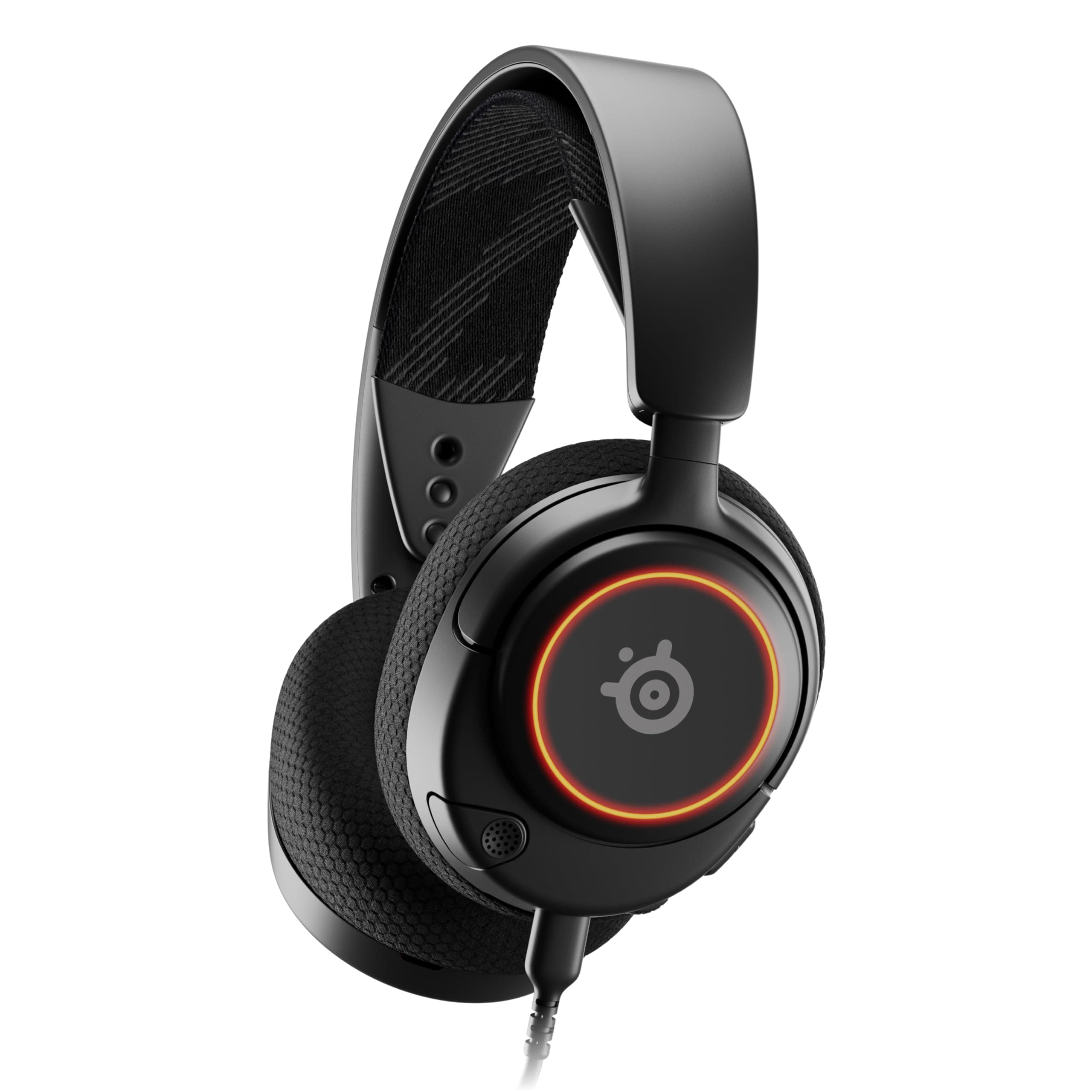 Слушалки SteelSeries Arctis Nova 3, гейминг, микрофон, USB, параметричен еквалайзер Pro-Grade, 360° пространствен звук, PrismSync RGB подсветка, черни