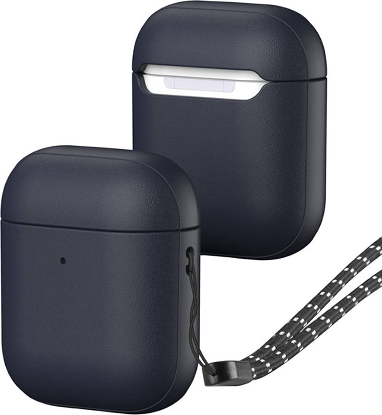 Силиконов (TPU) калъф с връзка за ръка за Apple AirPods и Apple AirPods 2 - Dux Ducis AirPods Plen Serires Premium Case (тъмносин)