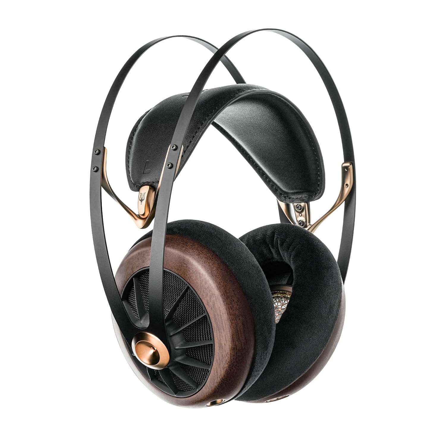 Слушалки Meze Audio 109 Pro (M-109P), отворен дизайн, 50mm драйвери, 5 - 30 000 Hz, 112 dB/mW, 40 ohms, 1.5/3m кабели, AUX с 6.3mm адаптер, черно-кафяви