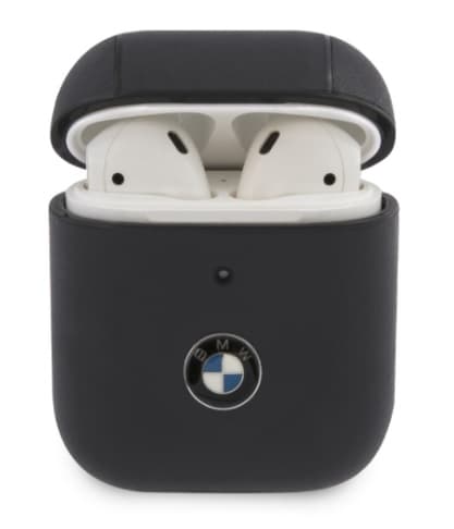 Кожен кейс (естествена кожа) за Apple Airpods и Apple Airpods 2 - BMW Signature Leather Case (тъмносин)