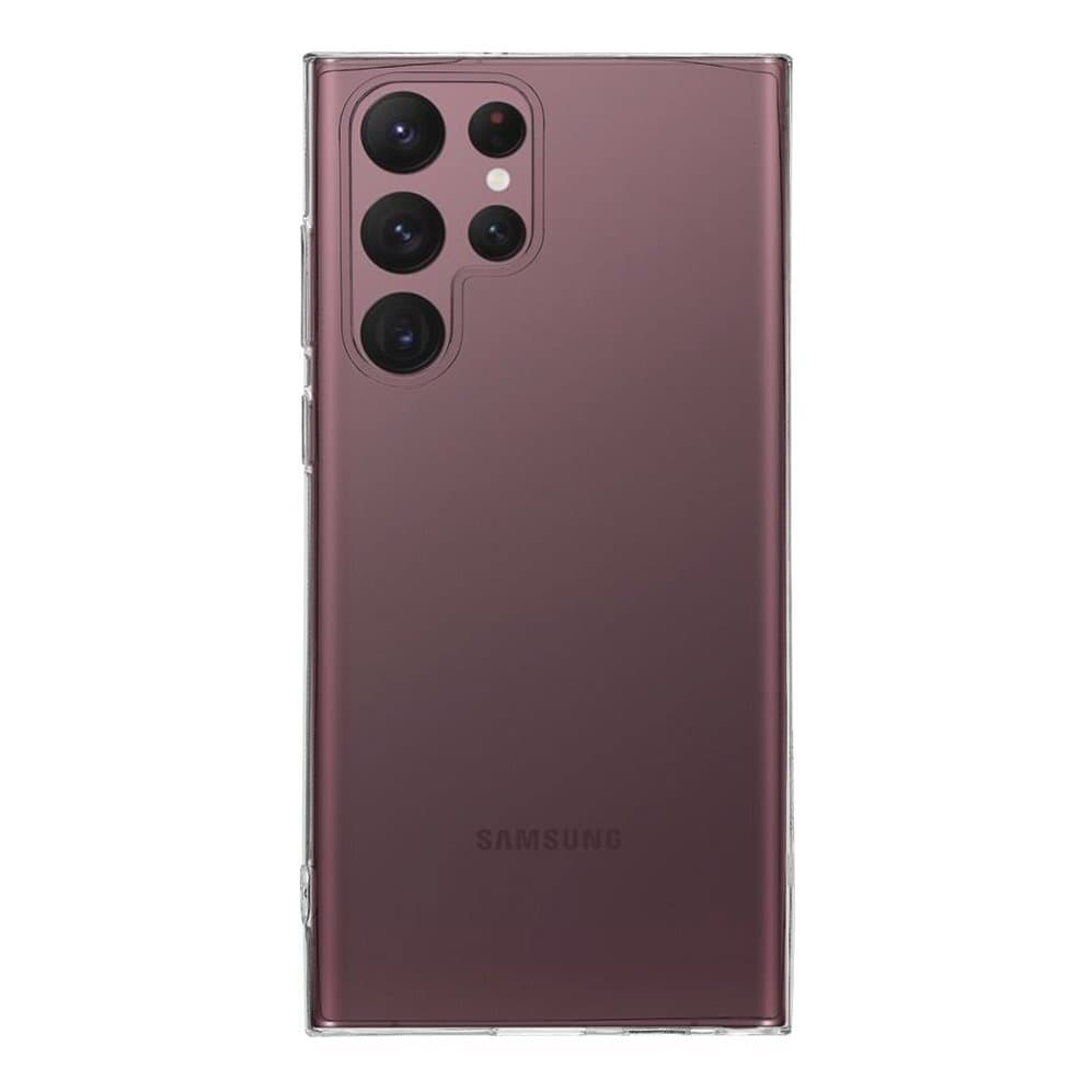 Силиконов (TPU) калъф за Samsung Galaxy S22 Ultra (прозрачен) - Tactical TPU Cover