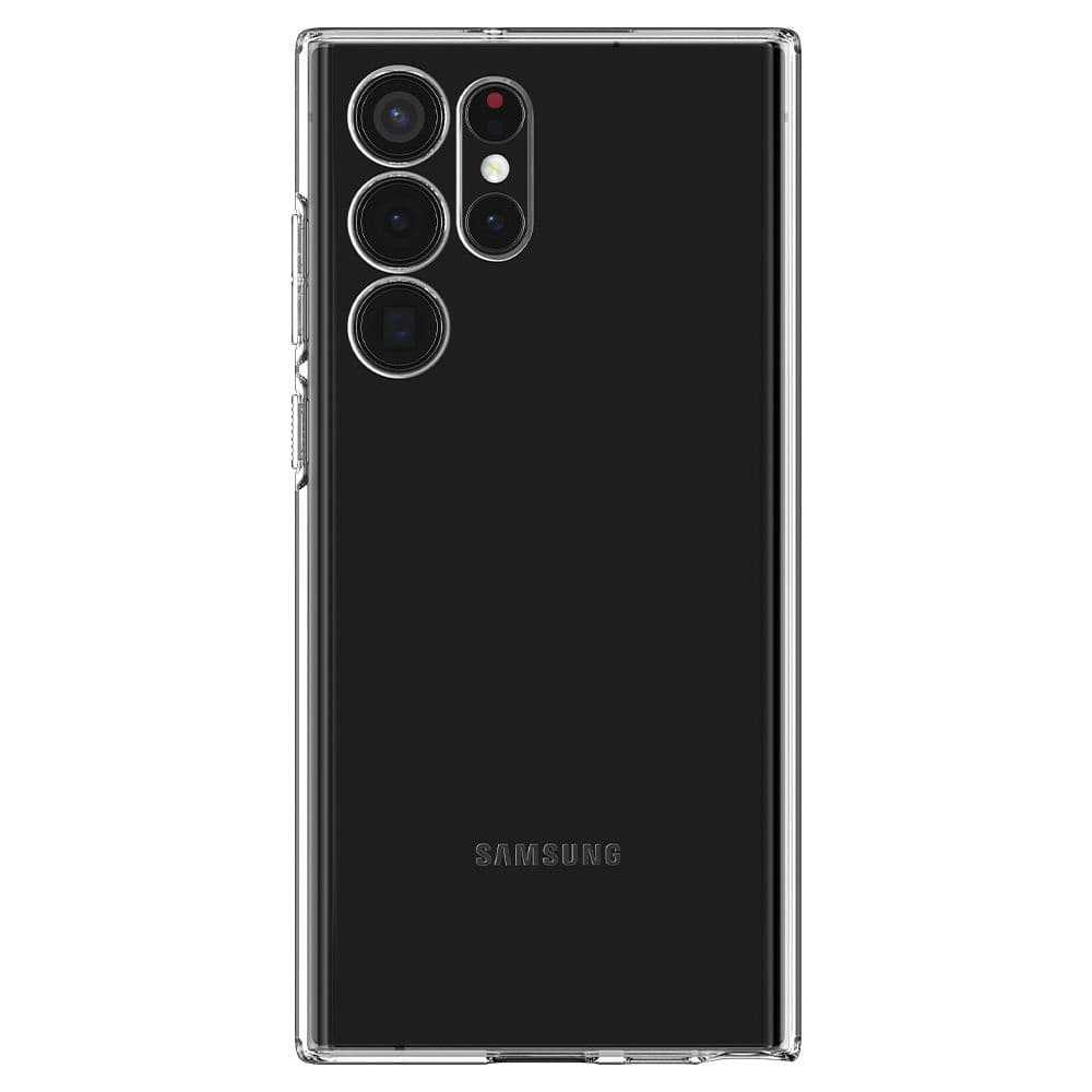 Тънък силиконов (TPU) калъф за Samsung Galaxy S22 Ultra - Spigen Liquid Crystal Case (прозрачен)