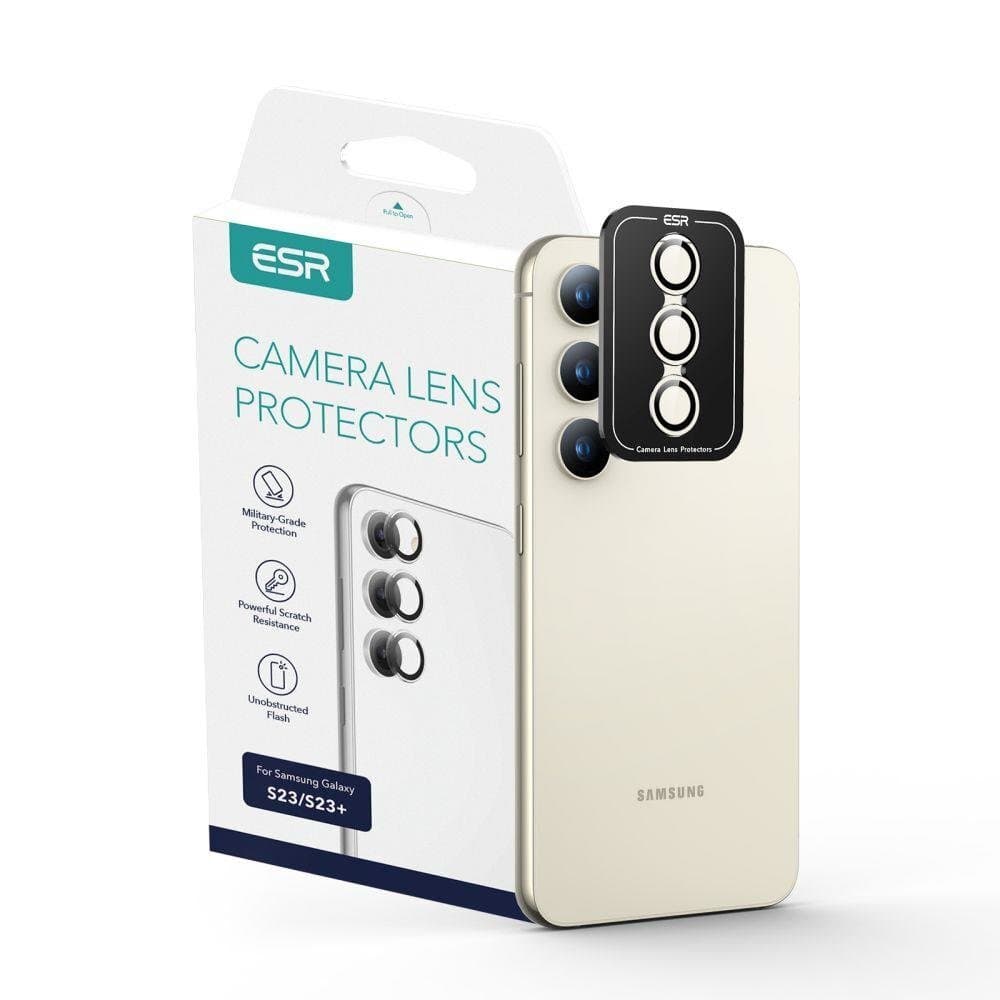 Предпазни стъклени защитни лещи за камерата на Samsung Galaxy S23, Galaxy S23 Plus - ESR Camera Lens Protector (прозрачен)
