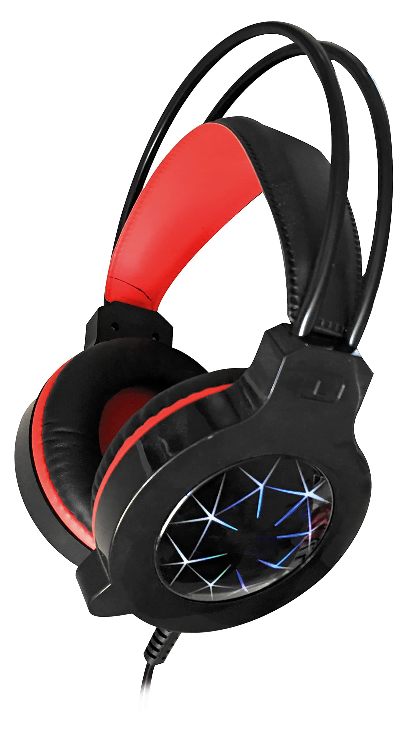 Геймърски слушалки с микрофон и LED подсветка - Varr Over-Ear Gaming Headset VH6010B (черен-червен)