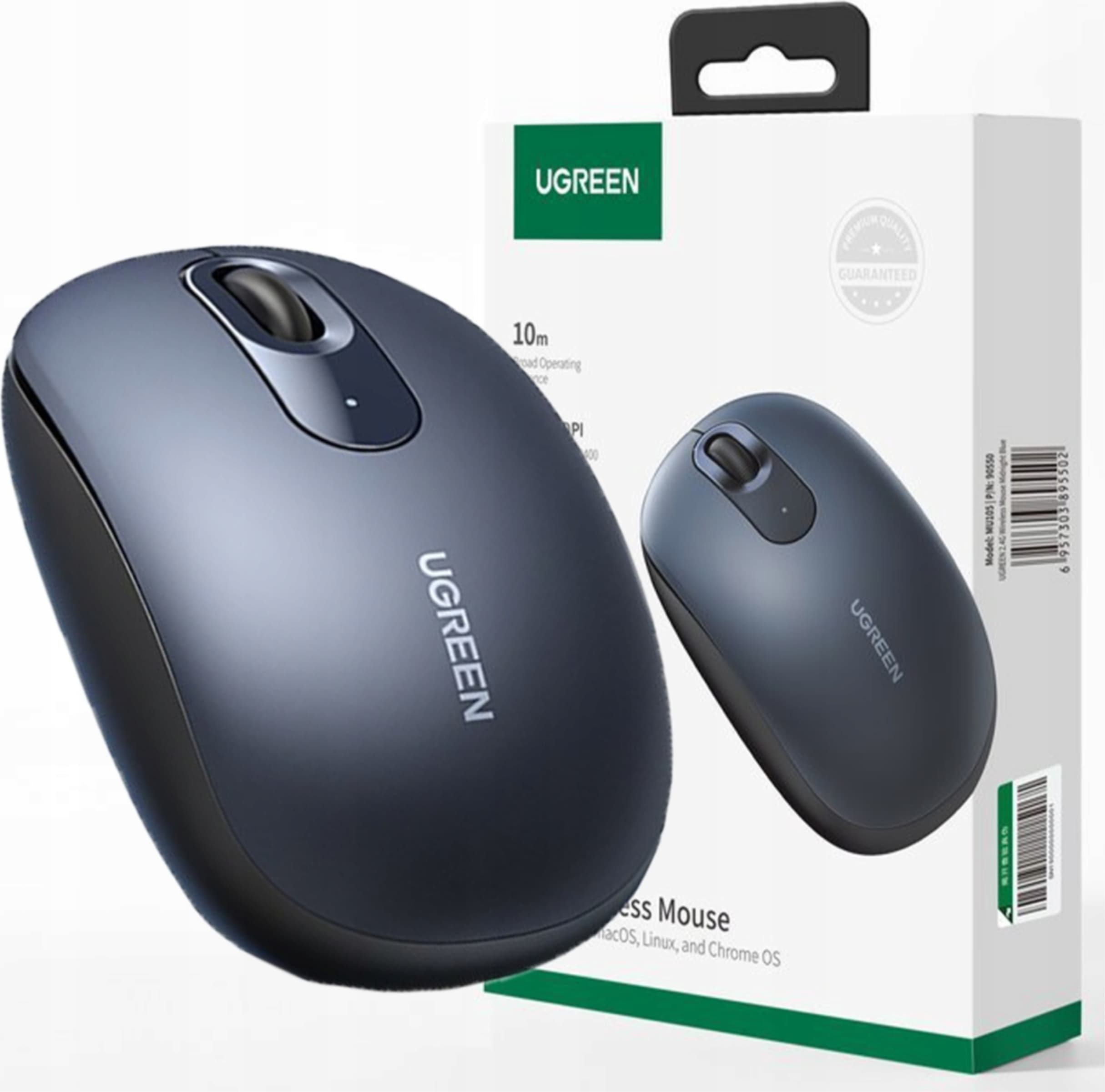 БЕЗЖИЧНА КОМПЮТЪРНА МИШКА 2400 Dpi МU105 UGREEN - MIDNIGHT BLUE