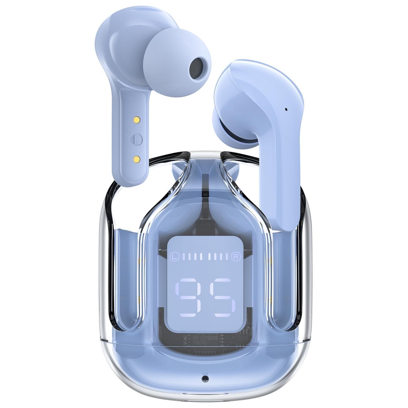 Слушалки Acefast T6, безжични, микрофон, Bluetooth, време на работа до 4 часа, сини