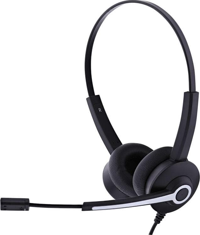 Слушалки TNB Activ 200S, микрофон, 3.5mm жак, USB, черни