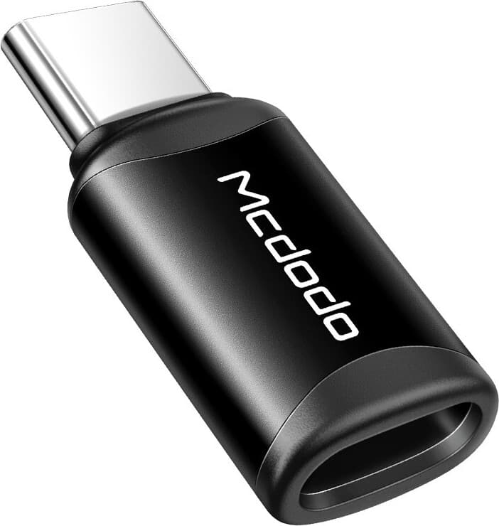Адаптер от Lightning женско към USB-C мъжко за iPhone и устройства с USB-C порт - Mcdodo Lightning to USB-C Adapter (OT-7700) (черен)