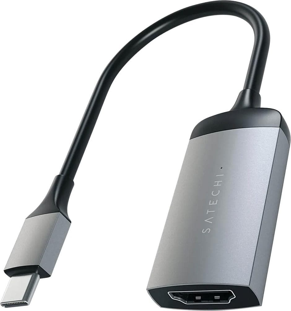 Адаптер с поддръжка на 4K за свързване от USB-C към HDMI - Satechi Aluminum 4K USB-C to HDMI Adapter (тъмносив)