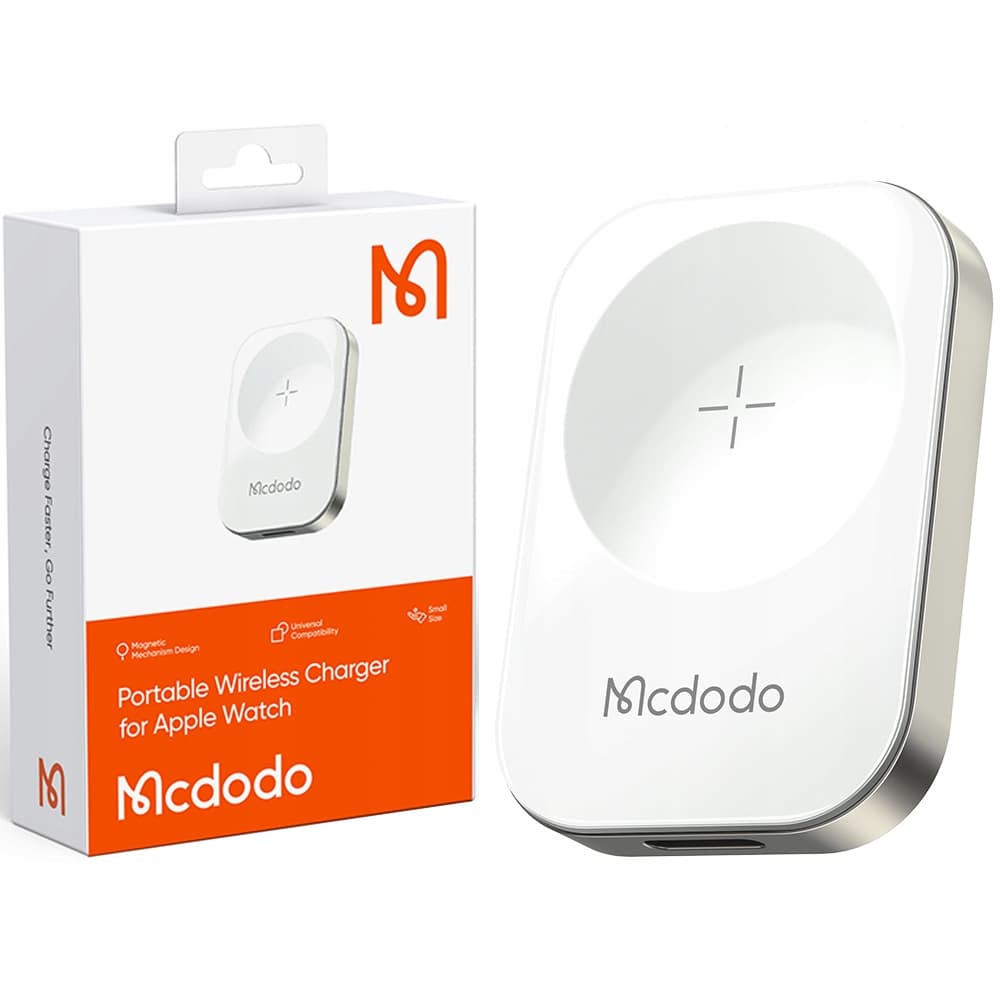 Магнитен адаптер за безжично зареждане на Apple Watch - McDodo Magnetic Wireless Charger for Apple Watch (CH-2060) (бял)