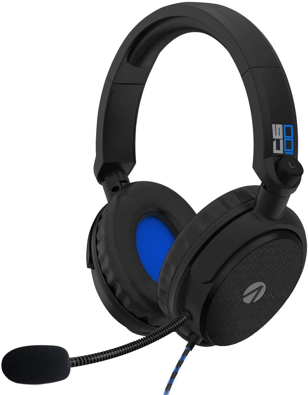 Слушалки Stealth C6-100BLU, микрофон, 3.5mm жак, гейминг, черни