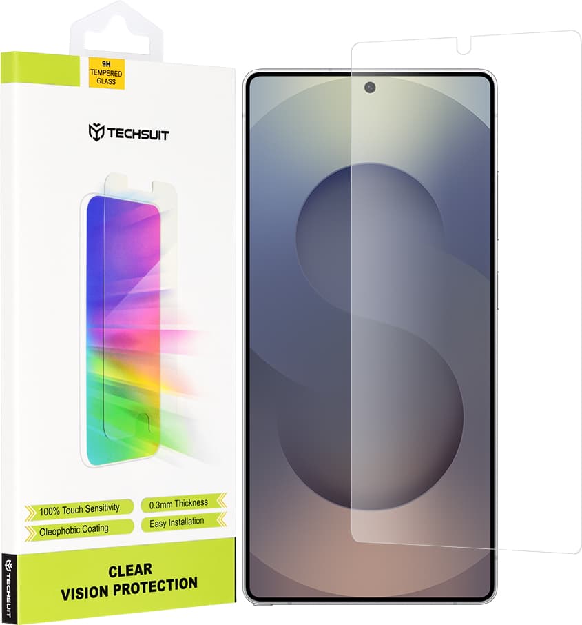 Калено стъклено защитно покритие за дисплея на Samsung Galaxy S25 Ultra - Techsuit Clear Vision Tempered Glass Screen Protector 2.5D (прозрачен)
